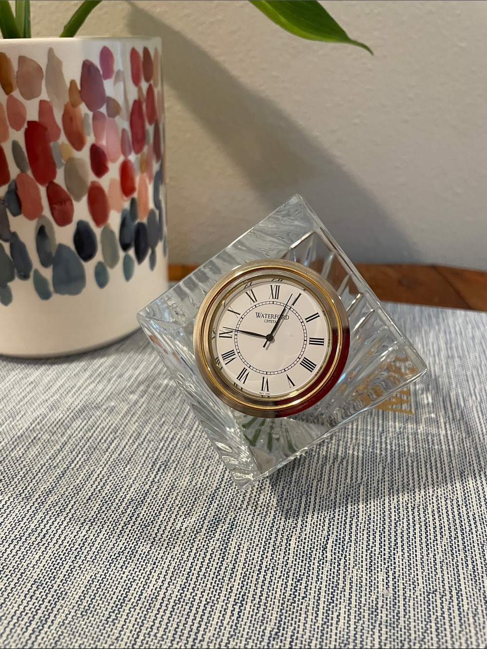Waterford Crystal Meridian Cube Desk Clock – 2.5" – Made in Ireland – Quartz